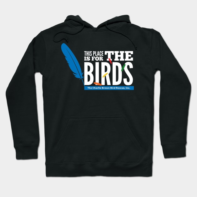 CB for the birds - white type Hoodie by Just Winging It Designs